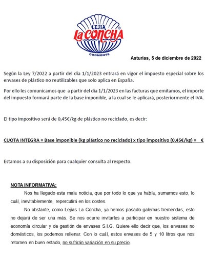 Nueva Ley recaudatoria de plásticos